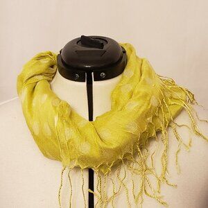 All Jazzed Up Polka Dot Lime Scarf, 24" x 66"